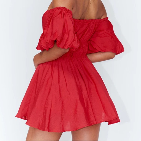 PRINCESS POLLY Halton Mini dress red size Us 8 NEW WITH TAGS - Picture 4 of 7